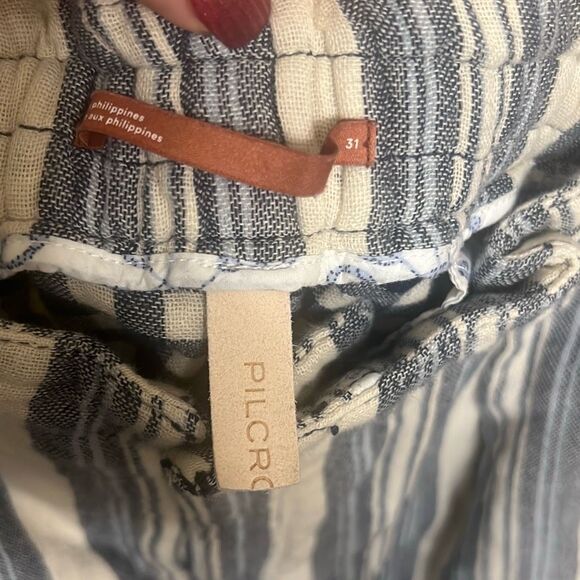✨Pilcro Anthropologie Womens Everyday Stripe Paperbag High Waist Sz 31 Shorts✨ - Picture 9 of 11